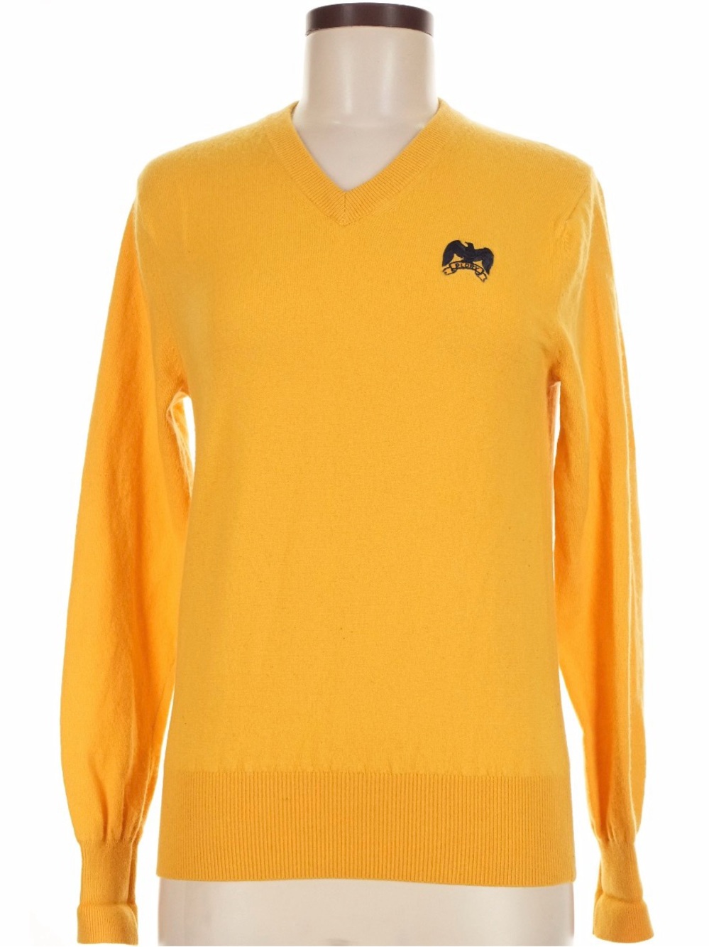 PLORY Pride & Glory Unisex Wool Blend V-Neck Sweater Yellow 170/92A